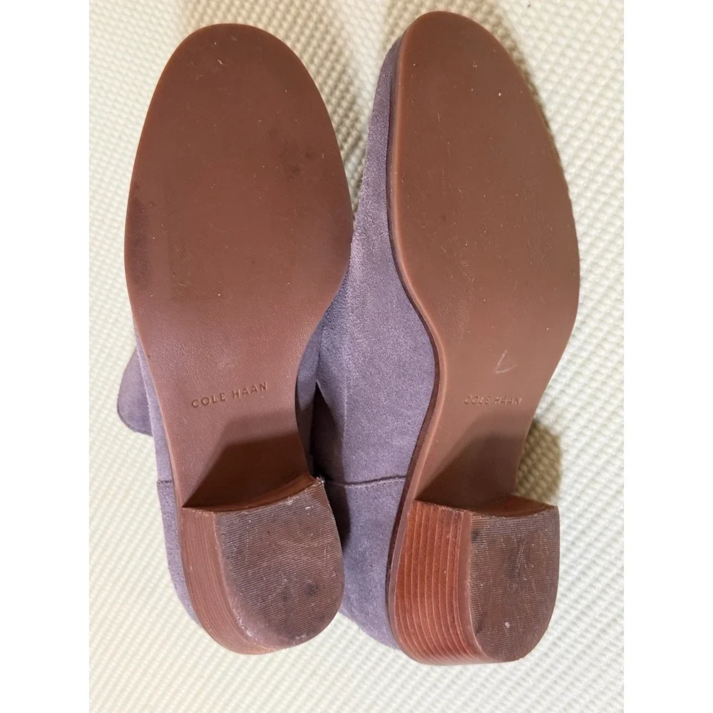 Cole Haan Gray Suede Booties Women's Size 6B Casual Fall Winter Western Classic